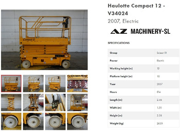 رافعات مقصية HAULOTTE Compact 12