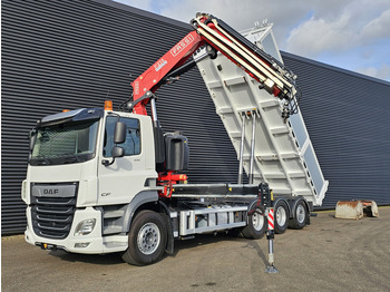 قلابات, شاحنة كرين DAF CF 530 8x4-4 / FASSI 27.5 t/m CRANE + TIPPER: صور 2