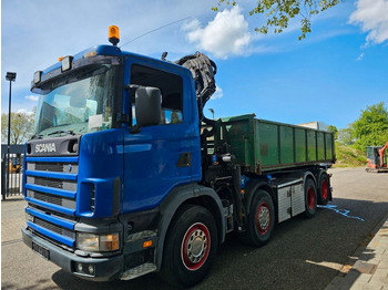 شاحنة كرين, قلابات Scania R 124G 420 8x2 Kran (2006)-Container- Kipper: صور 3