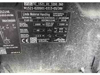 رافعة شوكية كهربائية Linde E16P-02: صور 4