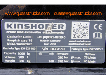 قلابات KINSHOFER Zweischalengreifer KM622-500 L + Rotator: صور 4