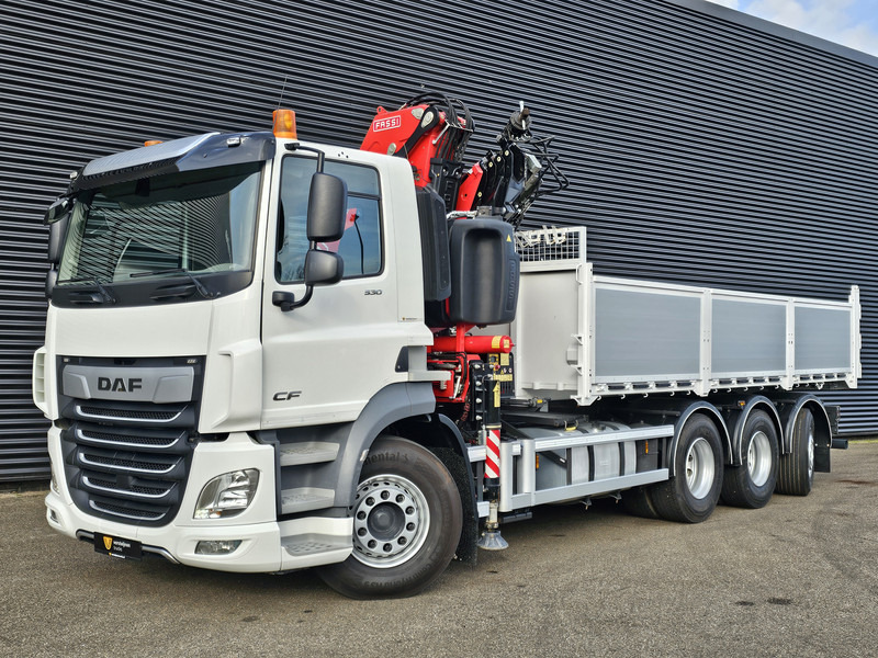 قلابات, شاحنة كرين DAF CF 530 8x4-4 / FASSI 27.5 t/m CRANE + TIPPER: صور 11