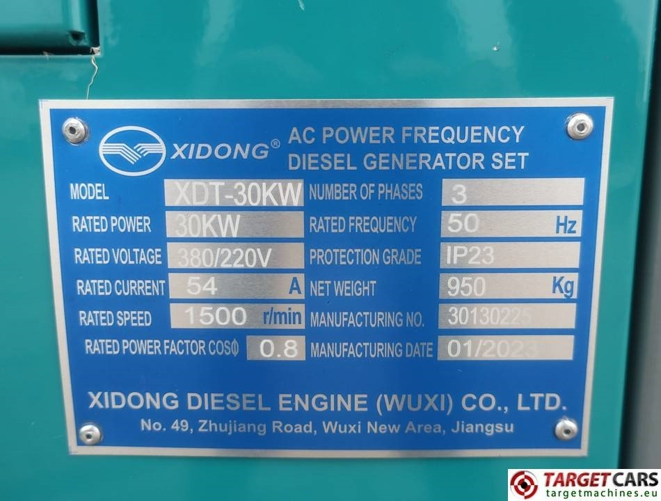 مجموعة المولدات جديد Xidong XDT-30KW Diesel 37.5KVA Generator 400/230V: صور 11