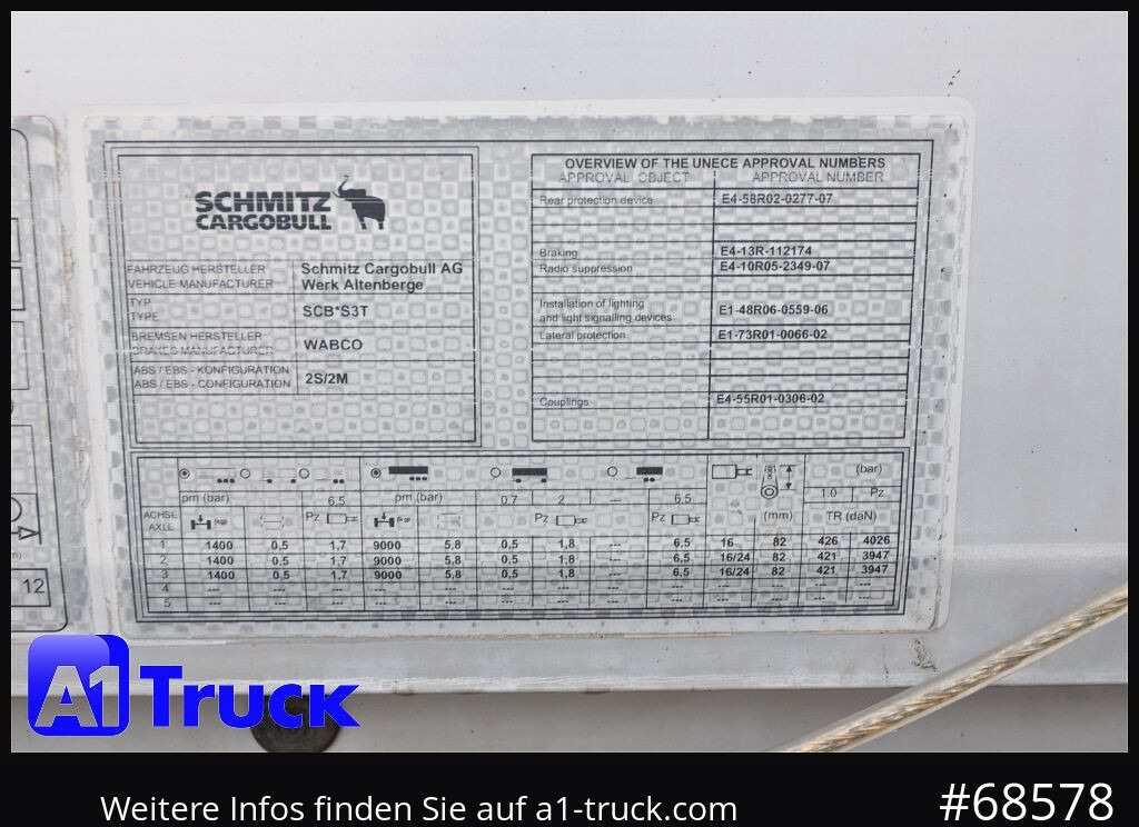 الخيمة نصف مقطورة SCHMITZ SCS, Bordwandsider, Steckrungen, Liftachse, verzinkt: صور 9