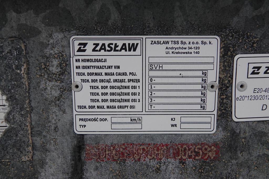 الخيمة نصف مقطورة ZASŁAW WYWROTKA 26 m3 / OŚ PODNOSZONA / STALOWA / HP /: صور 18