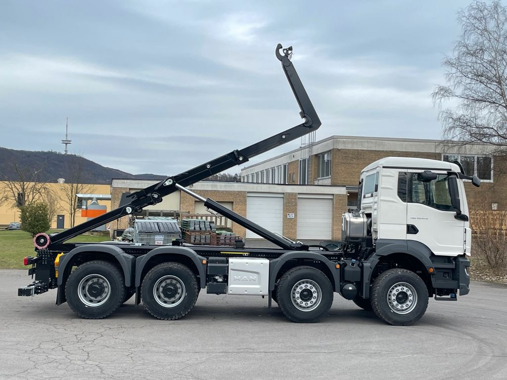 شاحنة ذات الخطاف, شاحنة كرين جديد MAN TGS 35.480 8x4 Euro6e Hiab MultLift Abrollkipper: صور 9