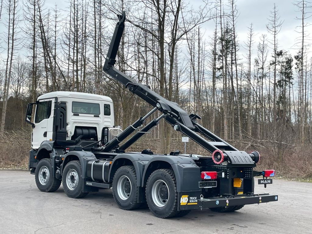 شاحنة ذات الخطاف, شاحنة كرين جديد MAN TGS 35.480 8x4 Euro6e Hiab MultLift Abrollkipper: صور 6