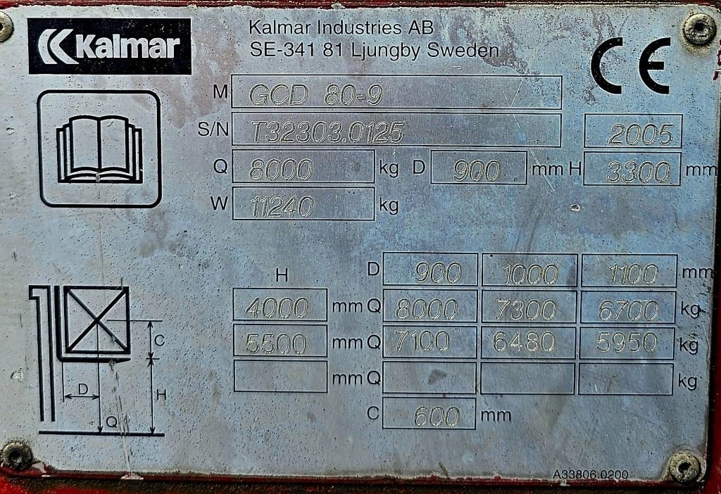 رافعة شوكية ديزل Kalmar GCD 80-9: صور 6