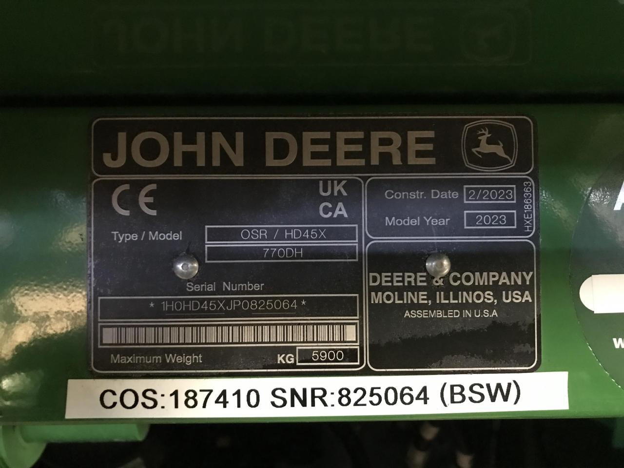 حصادة شاملة John Deere X9 1100: صور 10