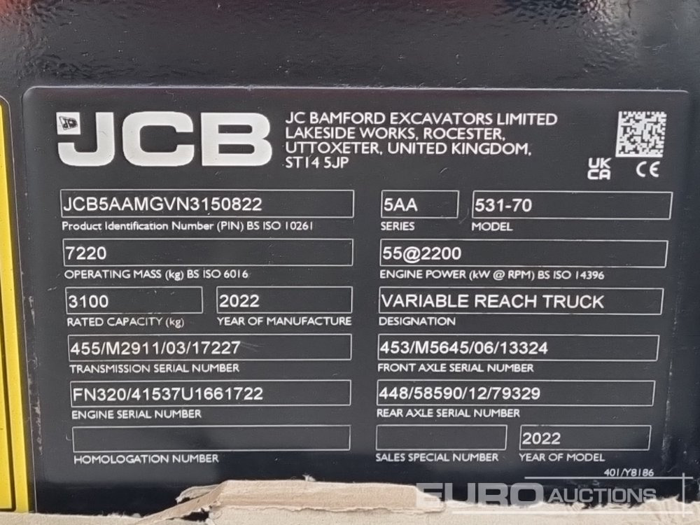 رافعة تلسكوبية 2022 JCB 531-70: صور 47